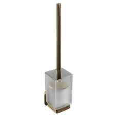 Bradley Brushed Brass Toilet Brush and Holder